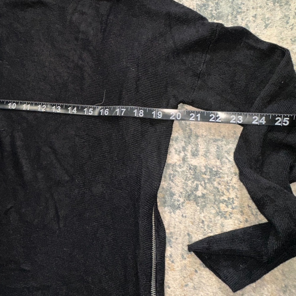 Atmosphere Side Zip Sweater Womens 8 Black Knit Long Sleeve Crew Neck Top - Picture 5 of 7